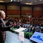 Presidente Michel Temer discursando durante o evento.